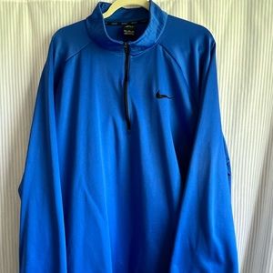 4XLT NIKE 1/4 zip LongSleeve pullover- BLUE